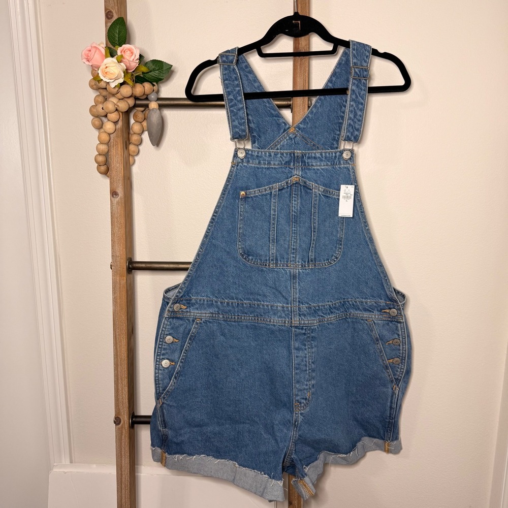 Old Navy Blue Denim Short Overalls